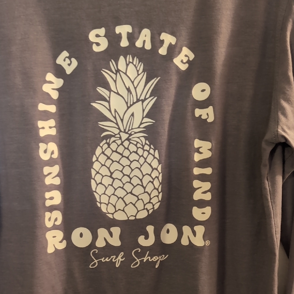 Ron Jon Surf Shop Heather Blue Long Sleeve Tee